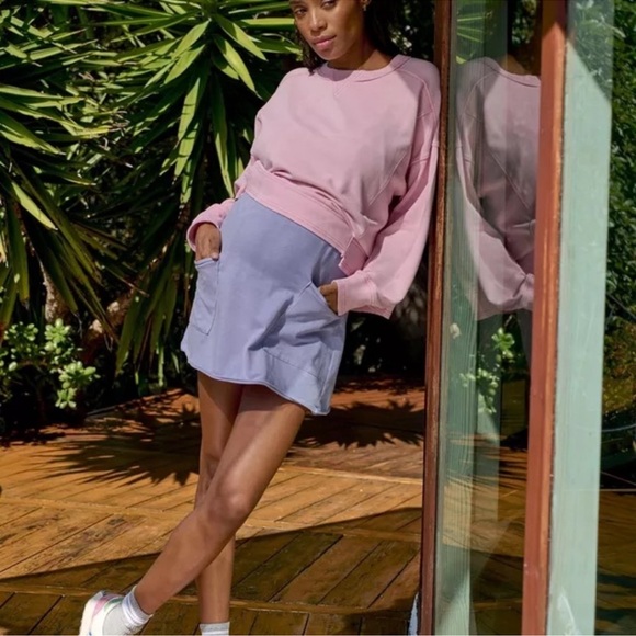 Free People FP Movement Hatch Intercept Crewneck Pullover Pink Medium - Picture 2 of 9